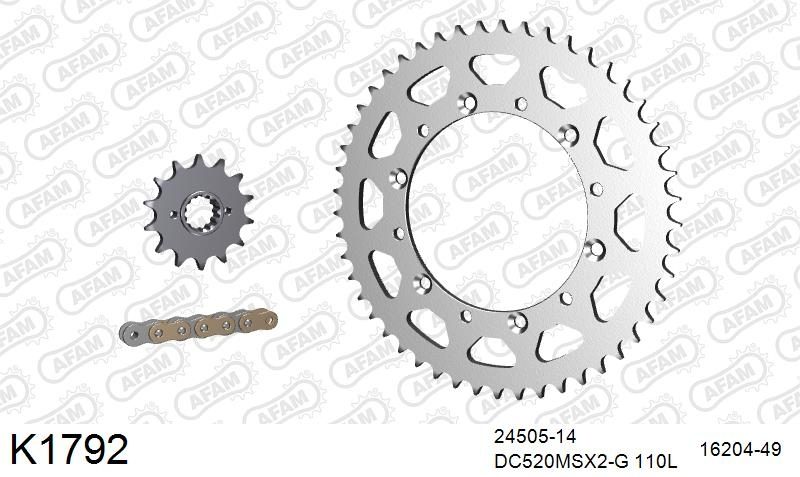 520MTX3 110 PLS (RIVET) & SPROCKETS foto 2