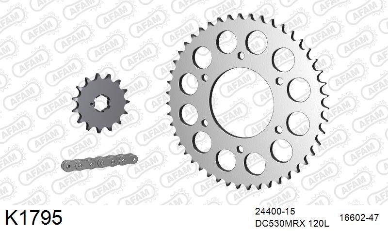530MTX3 120L PLS (RIVET) & SPROCKETS foto 2