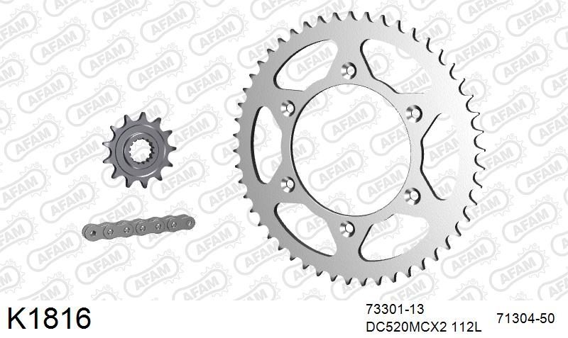 520MTX3 112 PLS (RIVET) & SPROCKETS foto 2