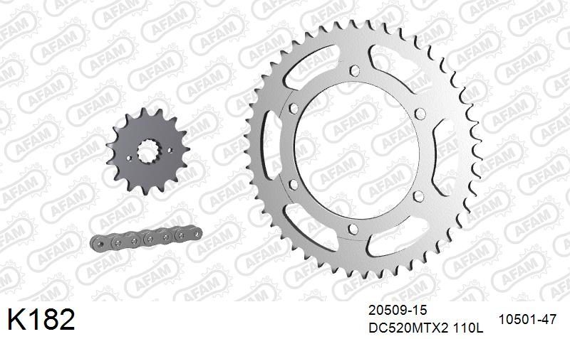 520MTX3 110 PLS (RIVET) & SPROCKETS foto 2