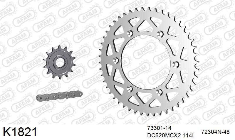 520MTX3 114 PLS (RIVET) & SPROCKETS foto 2