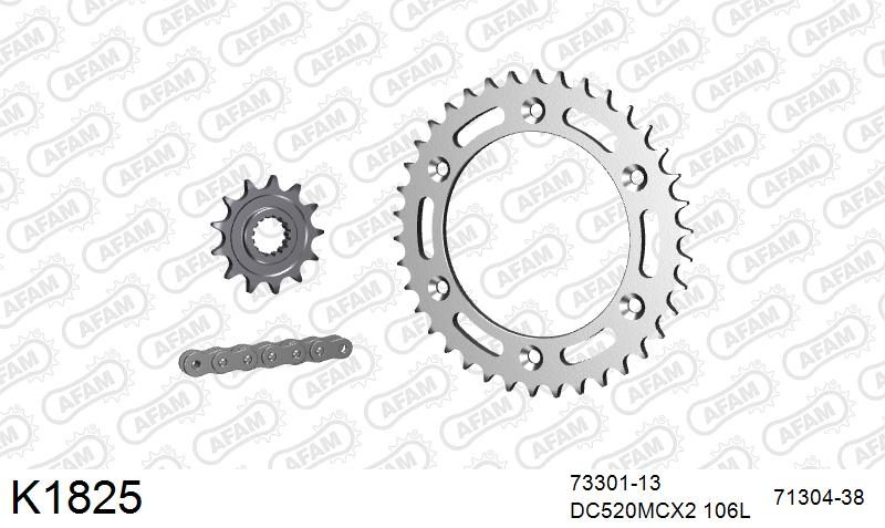 520MTX3 106 PLS (RIVET) & SPROCKETS foto 2