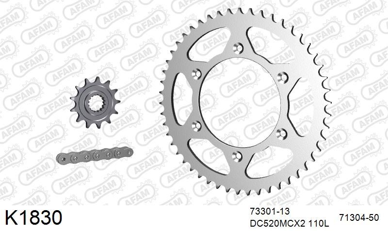 520MTX3 110 PLS (RIVET) & SPROCKETS foto 2