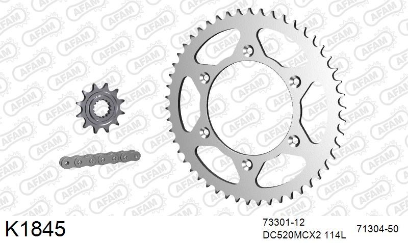 520MTX3 114 PLS (RIVET) & SPROCKETS foto 2