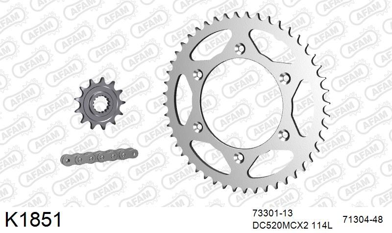 520MTX3 114 PLS (RIVET) & SPROCKETS foto 2