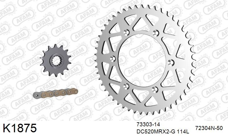520MTX3 114 PLS (RIVET) & SPROCKETS foto 2
