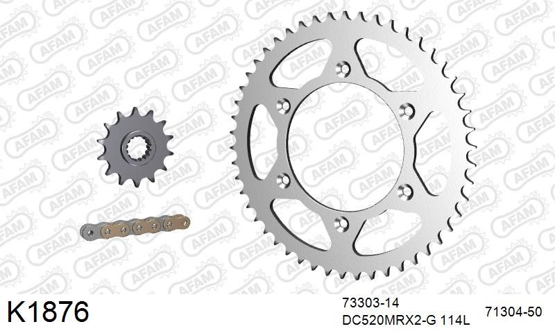 520MTX3 114 PLS (RIVET) & SPROCKETS foto 2