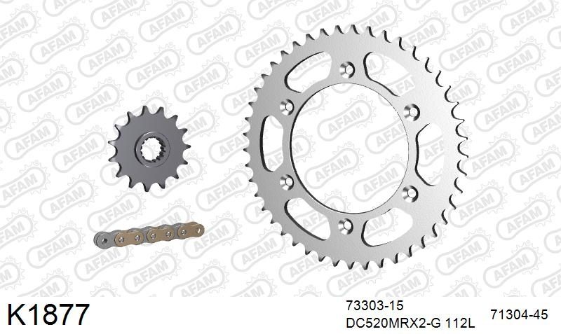 520MTX3 112 PLS (RIVET) & SPROCKETS foto 2