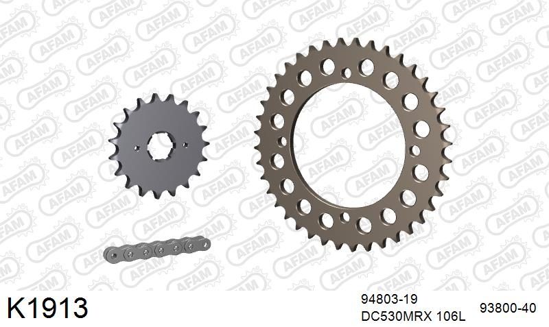 530MTX3 106L PLS (RIVET) & SPROCKETS foto 2