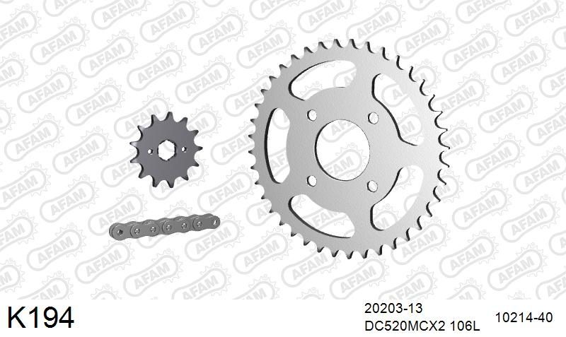 520MTX3 106 PLS (RIVET) & SPROCKETS foto 2