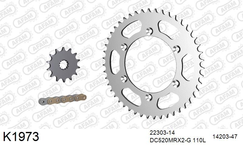 520MTX3 110 PLS (RIVET) & SPROCKETS foto 2