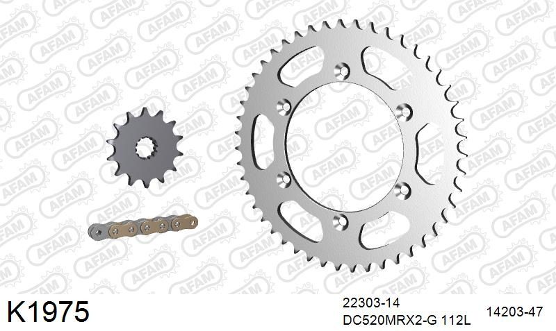 520MTX3 112 PLS (RIVET) & SPROCKETS foto 2