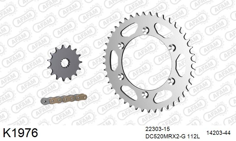 520MTX3 112 PLS (RIVET) & SPROCKETS foto 2