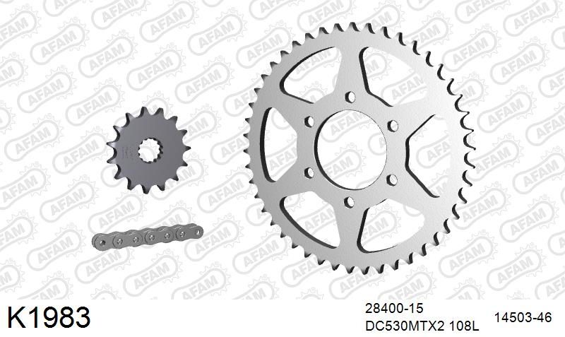 530MTX3 108L PLS (RIVET) & SPROCKETS foto 2