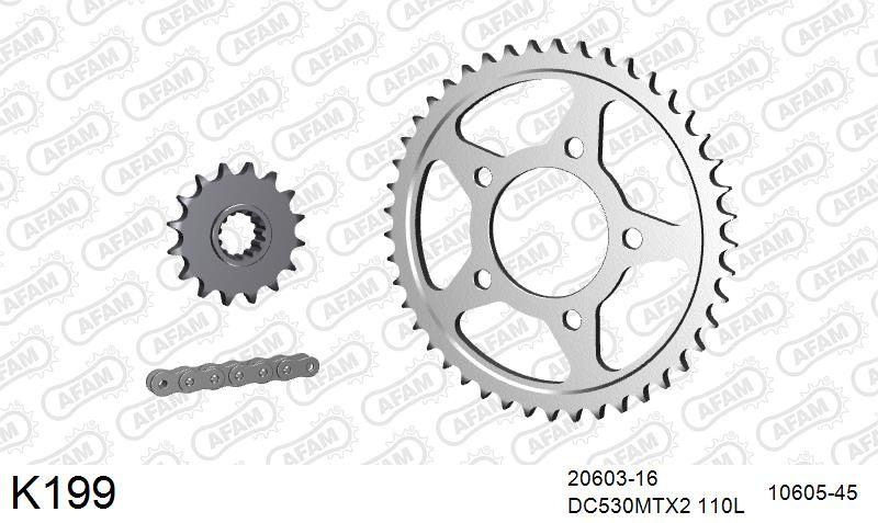 530MTX3 110L PLS (RIVET) & SPROCKETS foto 2