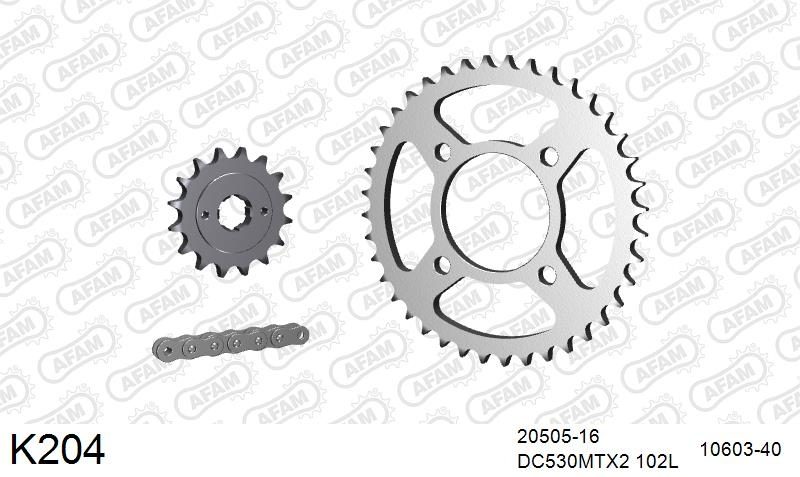 530MTX3 102L PLS (RIVET) & SPROCKETS foto 2