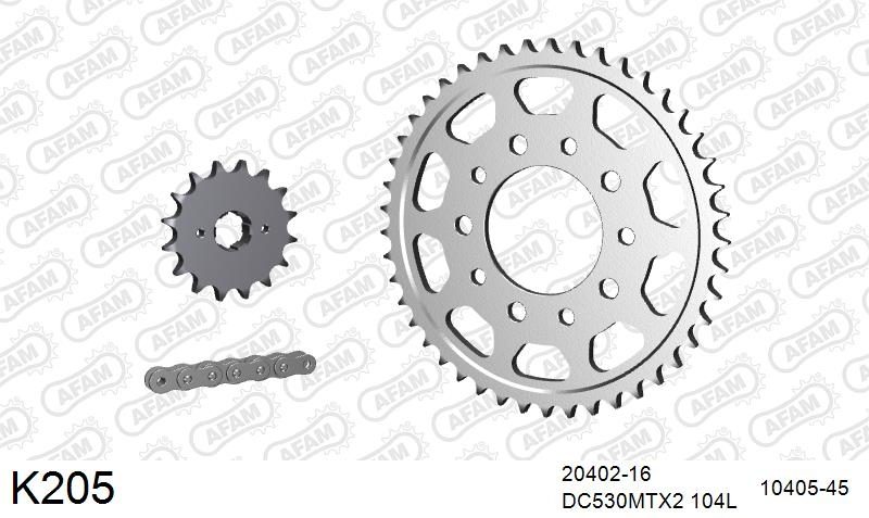 530MTX3 104L PLS (RIVET) & SPROCKETS foto 2