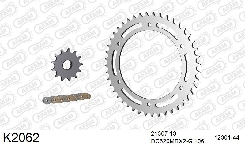 520MTX3 106 PLS (RIVET) & SPROCKETS foto 2