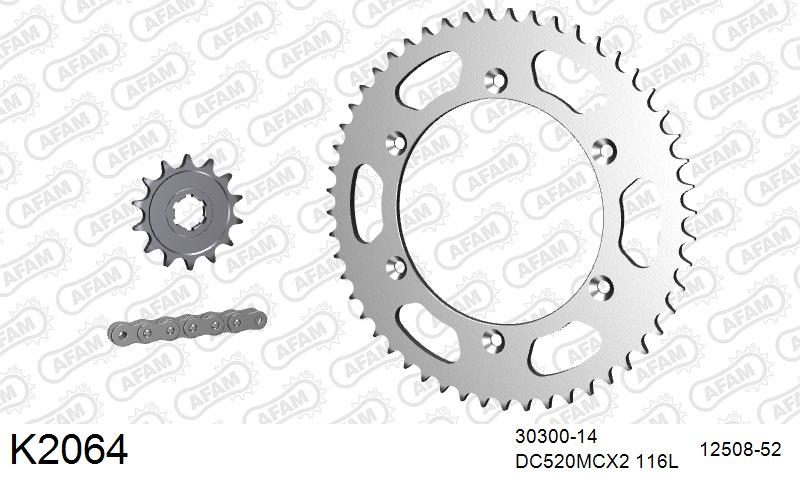 520MTX3 116 PLS (RIVET) & SPROCKETS foto 2
