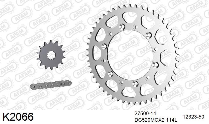 520MTX3 114 PLS (RIVET) & SPROCKETS foto 2