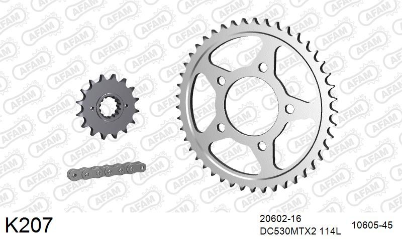 530MTX3 114L PLS (RIVET) & SPROCKETS foto 2