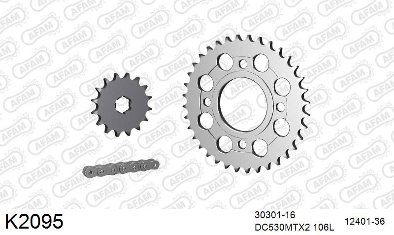 530MTX3 106L PLS (RIVET) & SPROCKETS foto 2