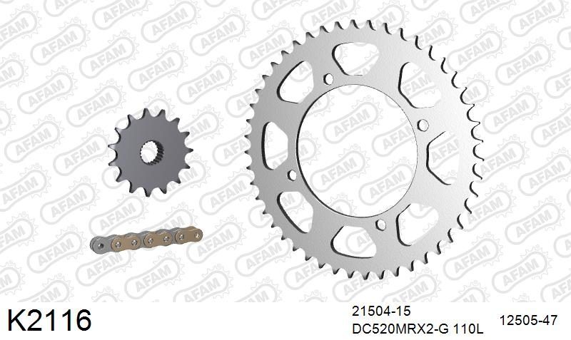 520MTX3 110 PLS (RIVET) & SPROCKETS foto 2
