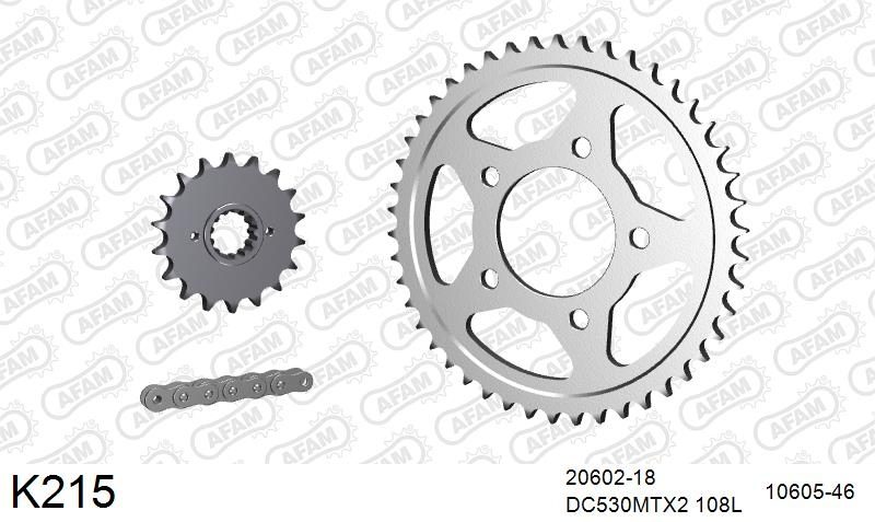 530MTX3 108L PLS (RIVET) & SPROCKETS foto 2