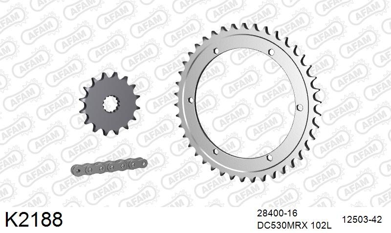 530MTX3 102L PLS (RIVET) & SPROCKETS foto 2