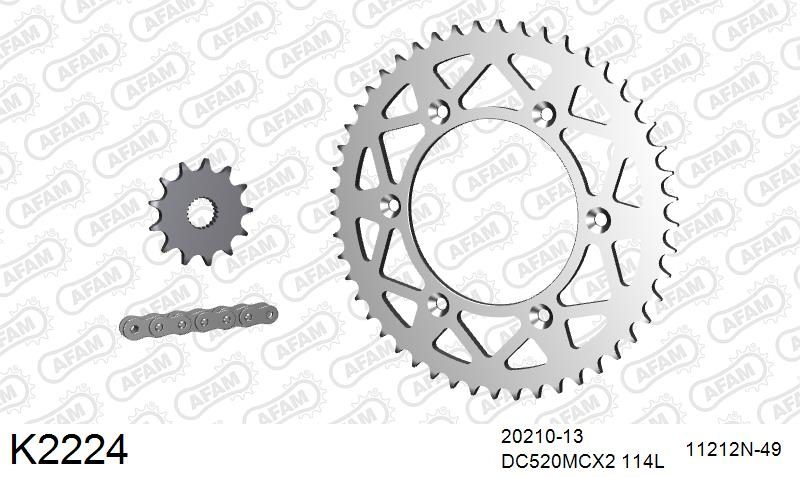 520MTX3 114 PLS (RIVET) & SPROCKETS foto 2