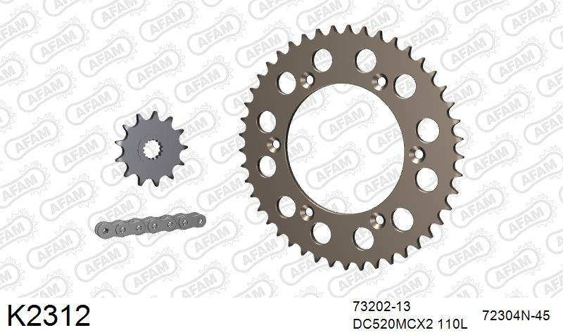520MTX3 110 PLS (RIVET) & SPROCKETS foto 2