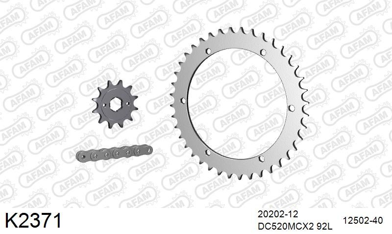 520MTX3 92 PLS (RIVET) & SPROCKETS foto 2