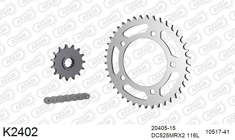 525MTX3 116L PLS (RIVET) & SPROCKETS foto 2