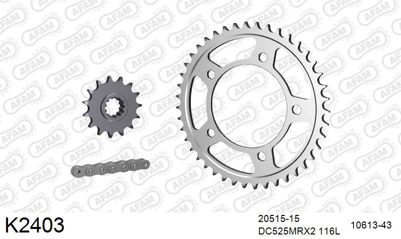 525MTX3 116L PLS (RIVET) & SPROCKETS foto 2