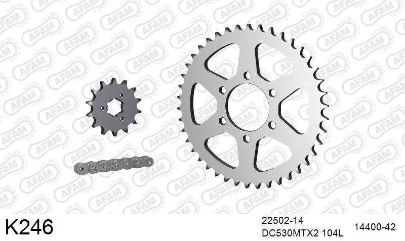 530MTX3 104L PLS (RIVET) & SPROCKETS foto 2