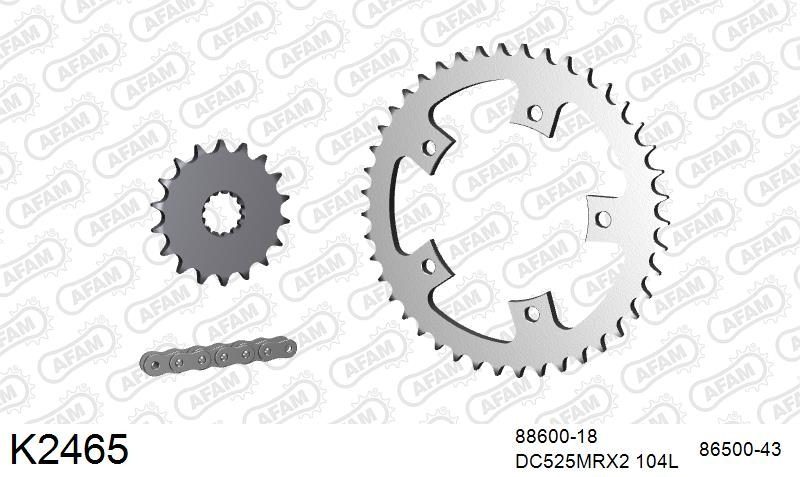 525MTX3 104L PLS (RIVET) & SPROCKETS foto 2