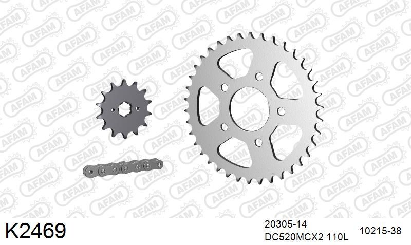 520MTX3 110 PLS (RIVET) & SPROCKETS foto 2
