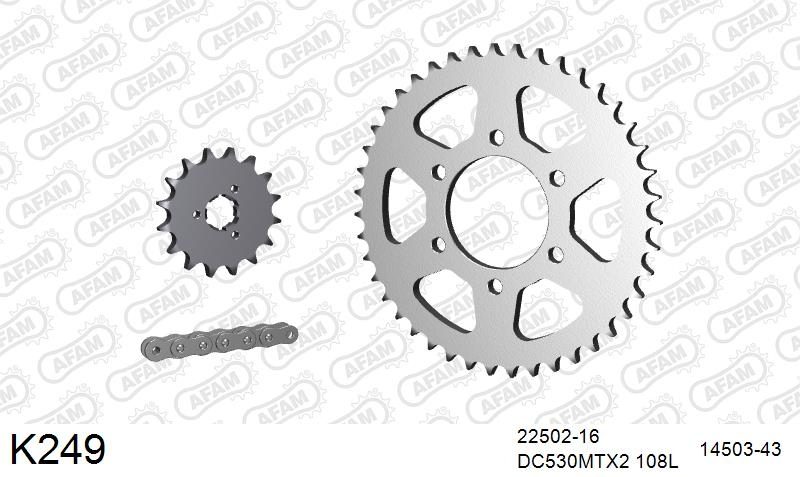 530MTX3 108L PLS (RIVET) & SPROCKETS foto 2