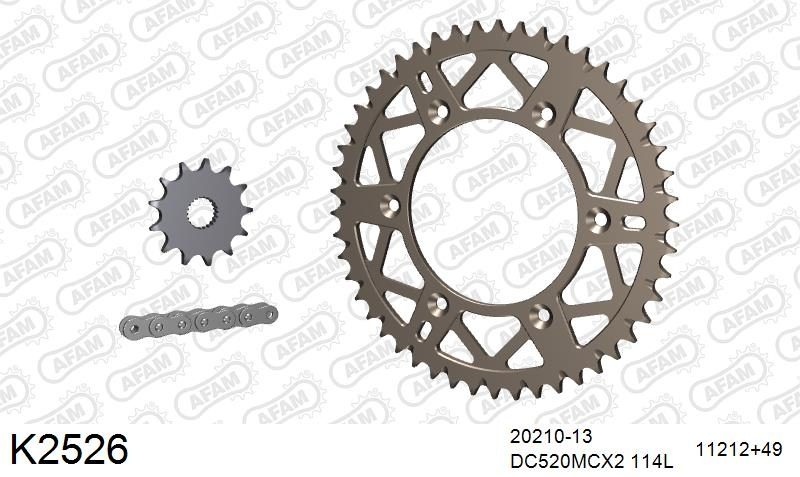 520MTX3 114 PLS (RIVET) & SPROCKETS foto 2
