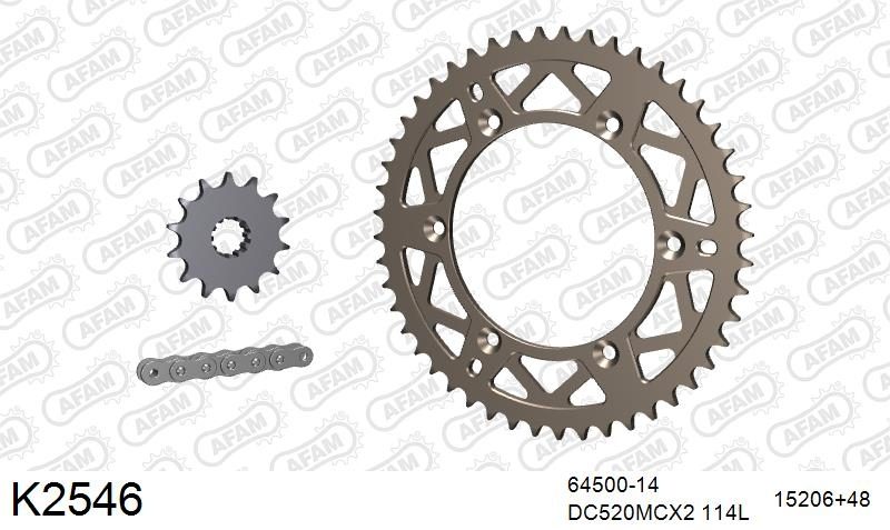 520MTX3 114 PLS (RIVET) & SPROCKETS foto 2