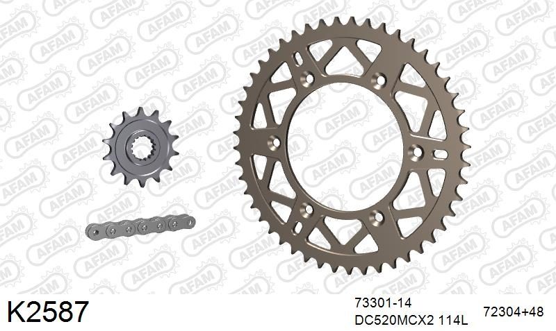 520MTX3 114 PLS (RIVET) & SPROCKETS foto 2