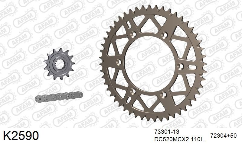 520MTX3 110 PLS (RIVET) & SPROCKETS foto 2