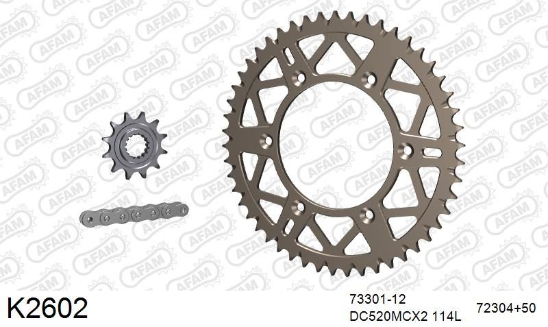 520MTX3 114 PLS (RIVET) & SPROCKETS foto 2