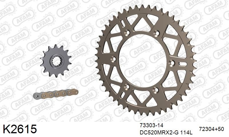 520MTX3 114 PLS (RIVET) & SPROCKETS foto 2