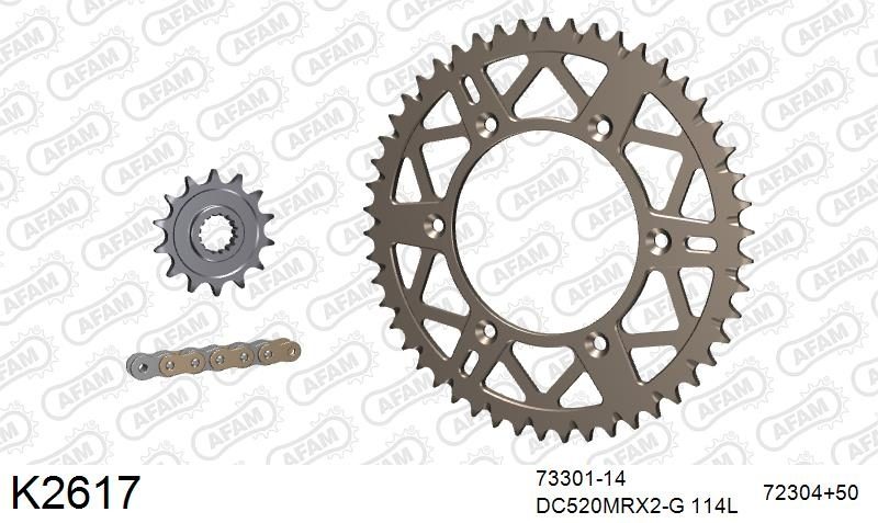520MTX3 114 PLS (RIVET) & SPROCKETS foto 2