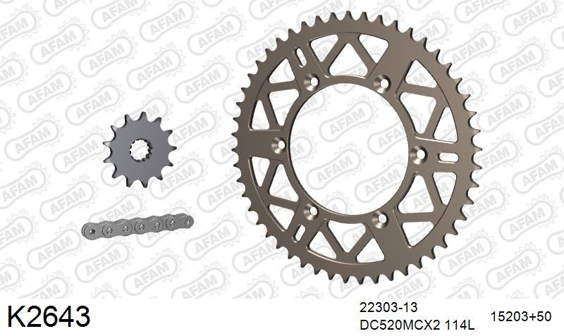 520MTX3 114 PLS (RIVET) & SPROCKETS foto 2