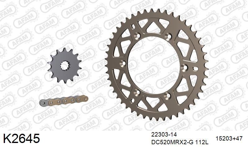 520MTX3 112 PLS (RIVET) & SPROCKETS foto 2