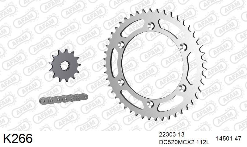 520MTX3 112 PLS (RIVET) & SPROCKETS foto 2