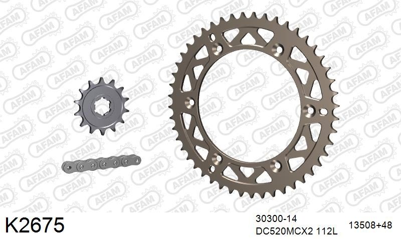 520MTX3 112 PLS (RIVET) & SPROCKETS foto 2