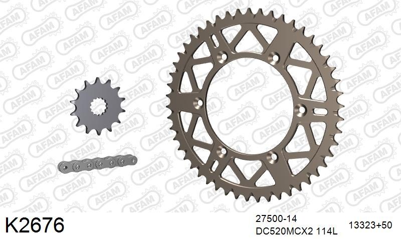 520MTX3 114 PLS (RIVET) & SPROCKETS foto 2
